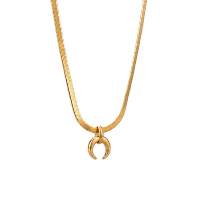 Custom Trendy Necklace Stainless Steel Gold Plated Charm Moon Pendant Necklace For Women, Gold,silver
Custom Trendy Necklace Stainless Steel Gold Plated Charm Moon Pendant Necklace For Women, Gold,silver