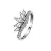 Sun Flower Jewelry White Zircon Crown Ring Premium Women's Ring