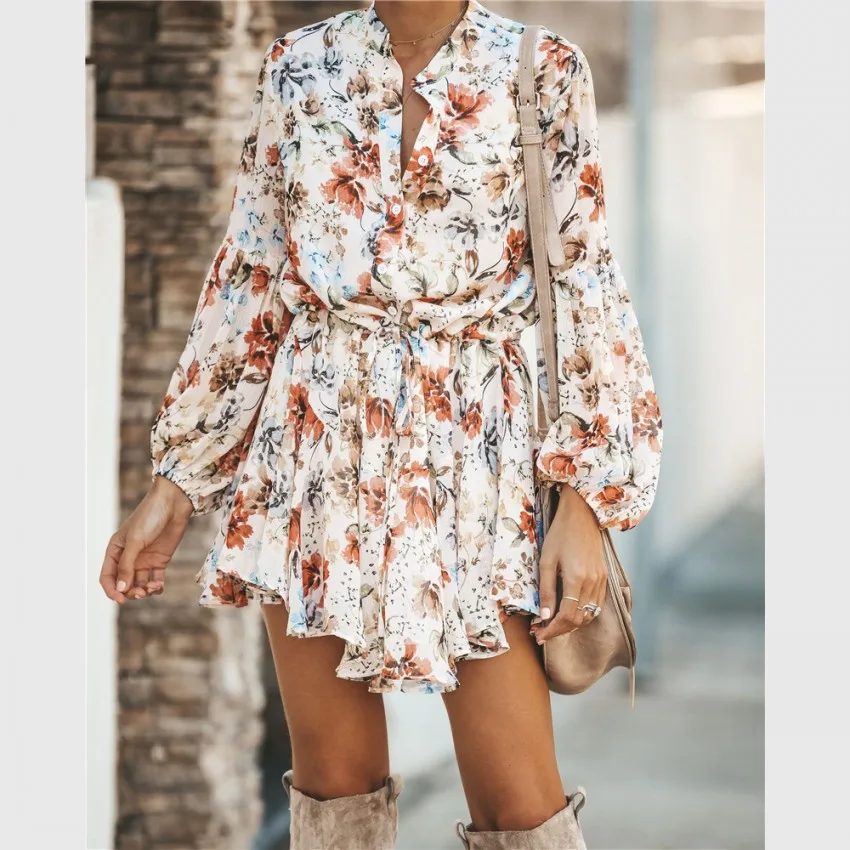 Floral strap summer dresses women ruffle pleated elegant holiday loose beach shirt mini dress boho for ladies C13076
Floral strap summer dresses women ruffle pleated elegant holiday loose beach shirt mini dress boho for ladies C13076