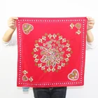 Screen Printed Handkerchief Scarf or Women Polyester Twill Scarf