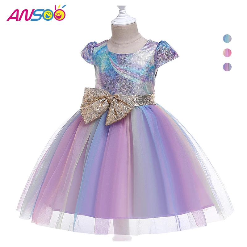 ANSSO Wholesale 2-12Years Kids Toddler Flower Girls Tutu Dress Rainbow Princess Birthday Baby Girls Party Dress For Children
ANSSO Wholesale 2-12Years Kids Toddler Flower Girls Tutu Dress Rainbow Princess Birthday Baby Girls Party Dress For Children