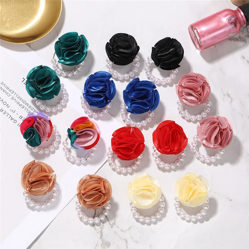 Ethnic Style New Design Pleated Cloth Flower Pearl Charm Earrings Colorful Flower Stud Earrings
Ethnic Style New Design Pleated Cloth Flower Pearl Charm Earrings Colorful Flower Stud Earrings