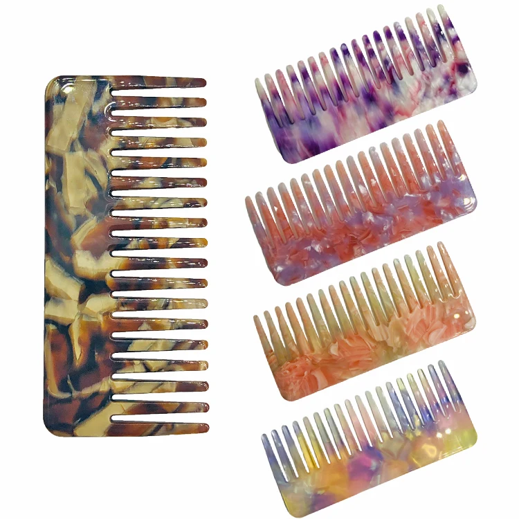 Korean Stylish Resin Custom Logo Massage Wide Tooth Hair Cellulose Acetate Comb Set, Mixed color
Korean Stylish Resin Custom Logo Massage Wide Tooth Hair Cellulose Acetate Comb Set, Mixed color