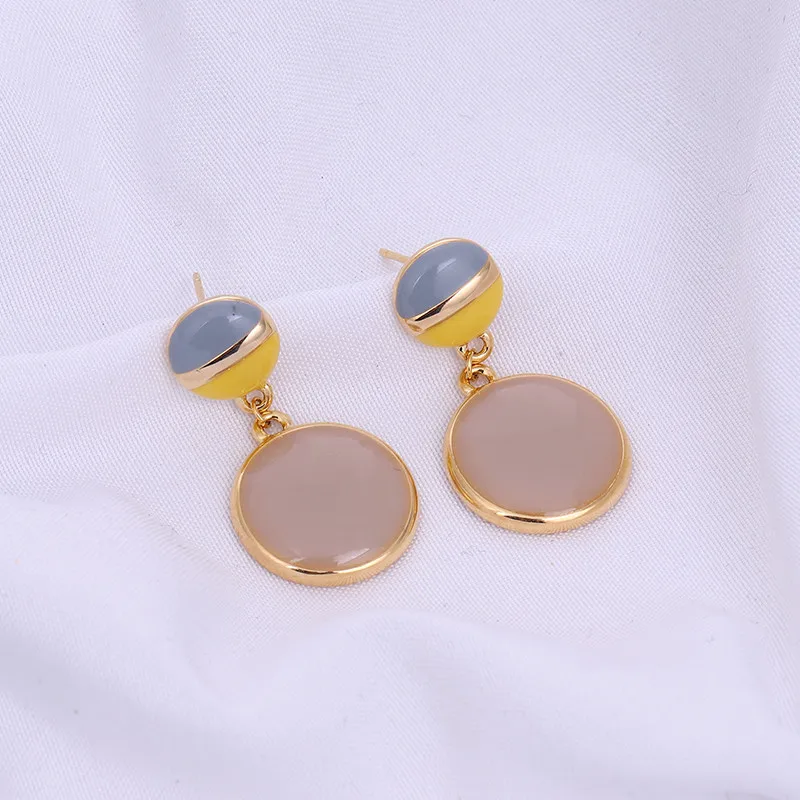 Fashion Korean Colorful Matching Round Cute Earrings Simple Dangle Earrings Candy Color Drop Earrings For Women 
Fashion Korean Colorful Matching Round Cute Earrings Simple Dangle Earrings Candy Color Drop Earrings For Women