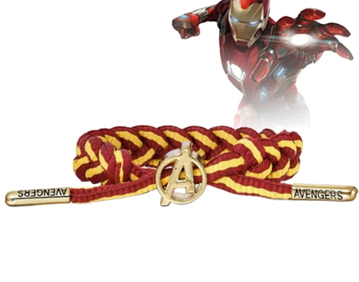 custom logo metal tag shoe lace bracelets AVENGERS logo shoe lace rope woven bracelets couple bracelets gifts
custom logo metal tag shoe lace bracelets AVENGERS logo shoe lace rope woven bracelets couple bracelets gifts