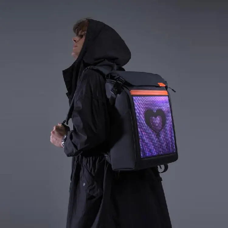 Wholesale Newest APP Control Bluetooth Version Smart Led Backpack Custom DIY Dynamic LED Display Backpack, Black
Wholesale Newest APP Control Bluetooth Version Smart Led Backpack Custom DIY Dynamic LED Display Backpack, Black