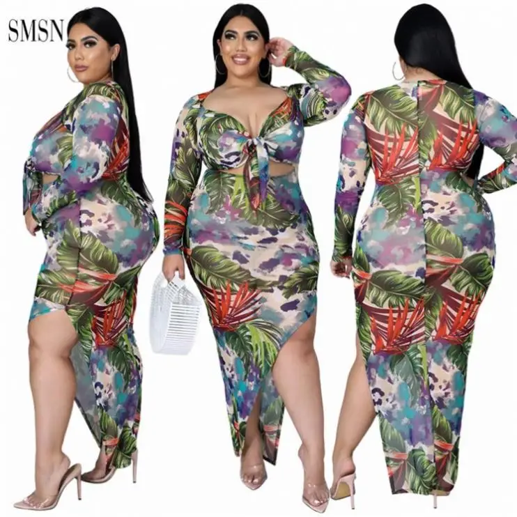 Hot Sale Autumn Sexy Print Bandage Plus Size Long Sleeve Fashion Asymmetry Casual Dress Women Beach Dress
Hot Sale Autumn Sexy Print Bandage Plus Size Long Sleeve Fashion Asymmetry Casual Dress Women Beach Dress