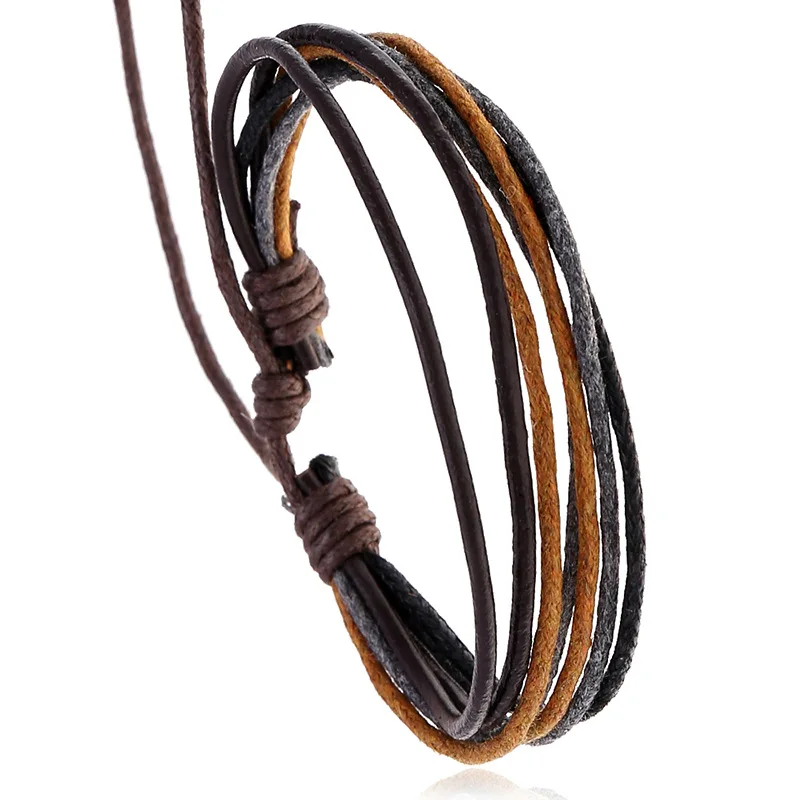 Retro Multilayer Leather Hand Rope Colorful Simple and Versatile accessories for men and women Bracelet
Retro Multilayer Leather Hand Rope Colorful Simple and Versatile accessories for men and women Bracelet