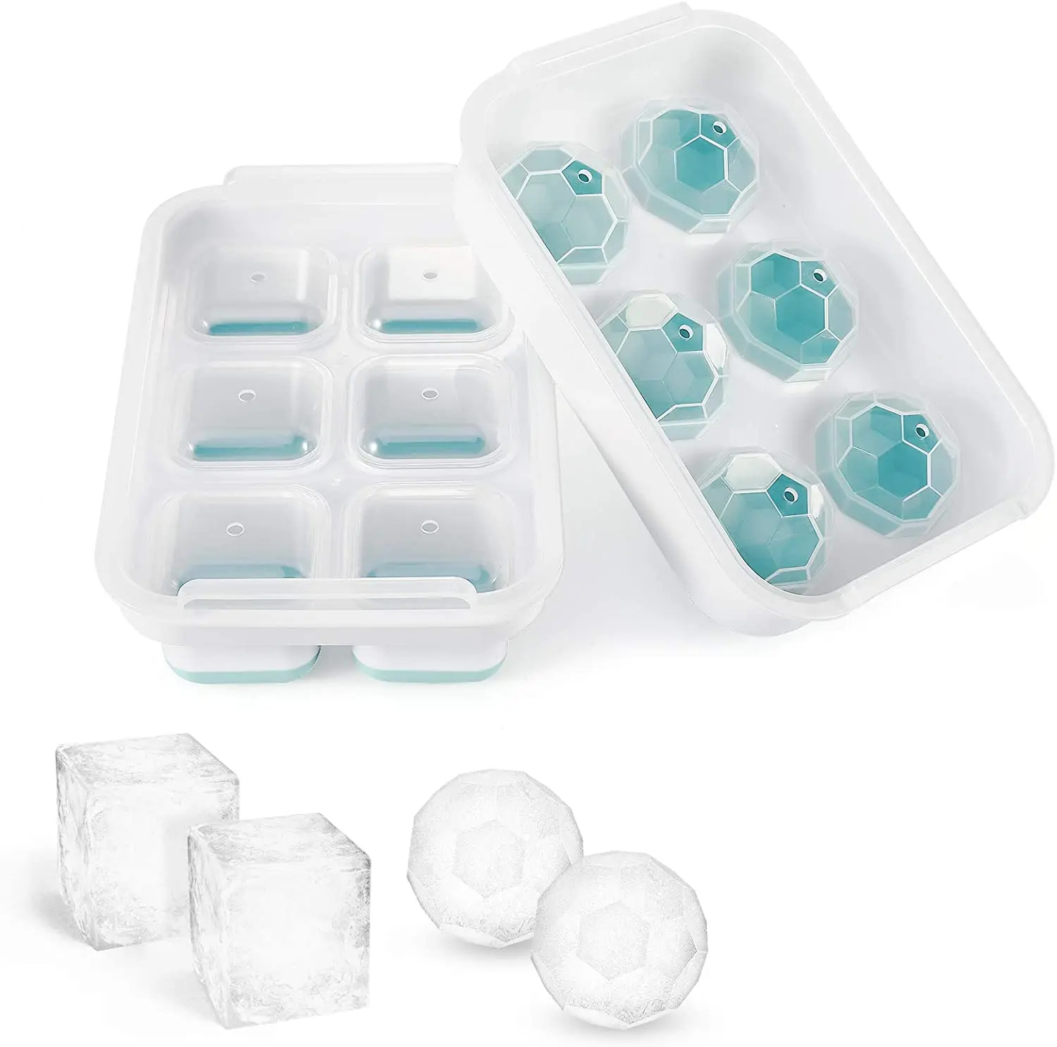 Nuovoware Ice Pop Maker, 2 Pack Food Grade Silicone Material Frozen Ice Pop Maker Ice Cream Maker Fit for Cocktail & Whiskey, White & blue
Nuovoware Ice Pop Maker, 2 Pack Food Grade Silicone Material Frozen Ice Pop Maker Ice Cream Maker Fit for Cocktail & Whiskey, White & blue