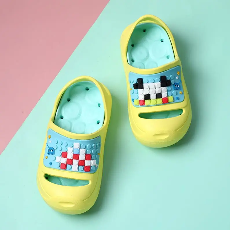 2021 New Design Funny Toy Bricks Sandals DIY Sandals EVA Kids Sandals boys, Pink/yellow
2021 New Design Funny Toy Bricks Sandals DIY Sandals EVA Kids Sandals boys, Pink/yellow