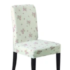 Wholesale cheap printed dining room office home flower elastic chair seat cover spandex fabric
