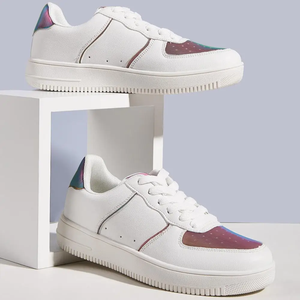 Outdoor women shoes platform casual breathable sneakers skate shoes for women, White
Outdoor women shoes platform casual breathable sneakers skate shoes for women, White