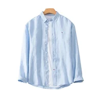 100% linen hot sale high quality men's casual shirt loose embroidery long sleeve shirt buckle collar shirt
100% linen hot sale high quality men's casual shirt loose embroidery long sleeve shirt buckle collar shirt