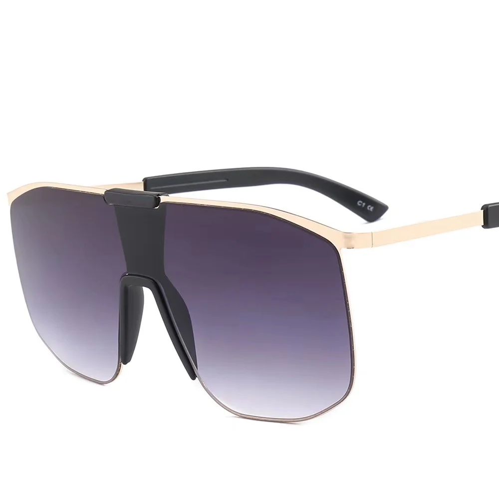 European and American fashion conjoined Sunglasses trend glasses large frame sunglasses
European and American fashion conjoined Sunglasses trend glasses large frame sunglasses