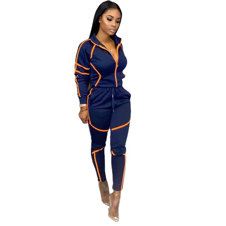 Women Fall Two Pieces Fashion Sportswear Color Block Long Sleeve Sport set Turndown Collar Womens zip up Track Suits, White,black,light blue,navy blue
Women Fall Two Pieces Fashion Sportswear Color Block Long Sleeve Sport set Turndown Collar Womens zip up Track Suits, White,black,light blue,navy blue