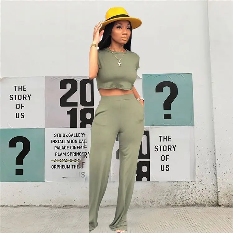 2021 new arrivals women Casual Wide leg pants two piece sets Women Casual Two Piece Sets
2021 new arrivals women Casual Wide leg pants two piece sets Women Casual Two Piece Sets