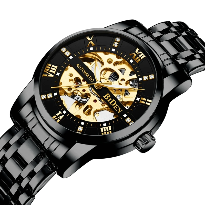 Biden 0197 New Fashion Hollow-out Dial Design Automatic Skeleton Luxury Watches Men Original, 4 colors
Biden 0197 New Fashion Hollow-out Dial Design Automatic Skeleton Luxury Watches Men Original, 4 colors