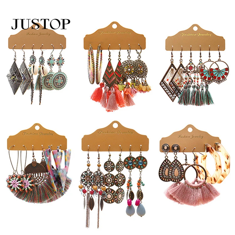 Retro Fashion Boho Tassel Braided Earring Set For Women Trendy Flower Alloy Beads Female Earring Set Wholesale
Retro Fashion Boho Tassel Braided Earring Set For Women Trendy Flower Alloy Beads Female Earring Set Wholesale