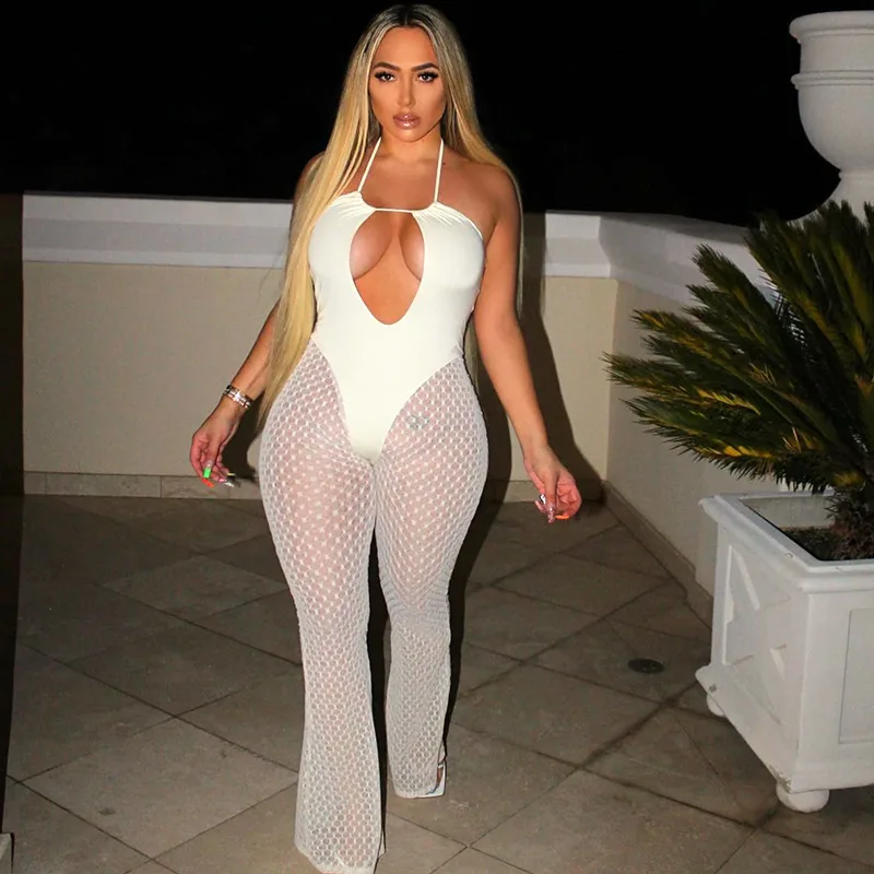 Cut Out Backless Halter Sleeveless Bodycon Jumpsuit Women 2022 Summer Rave Clothes Fashion Sexy Club One Piece Outfits
Cut Out Backless Halter Sleeveless Bodycon Jumpsuit Women 2022 Summer Rave Clothes Fashion Sexy Club One Piece Outfits