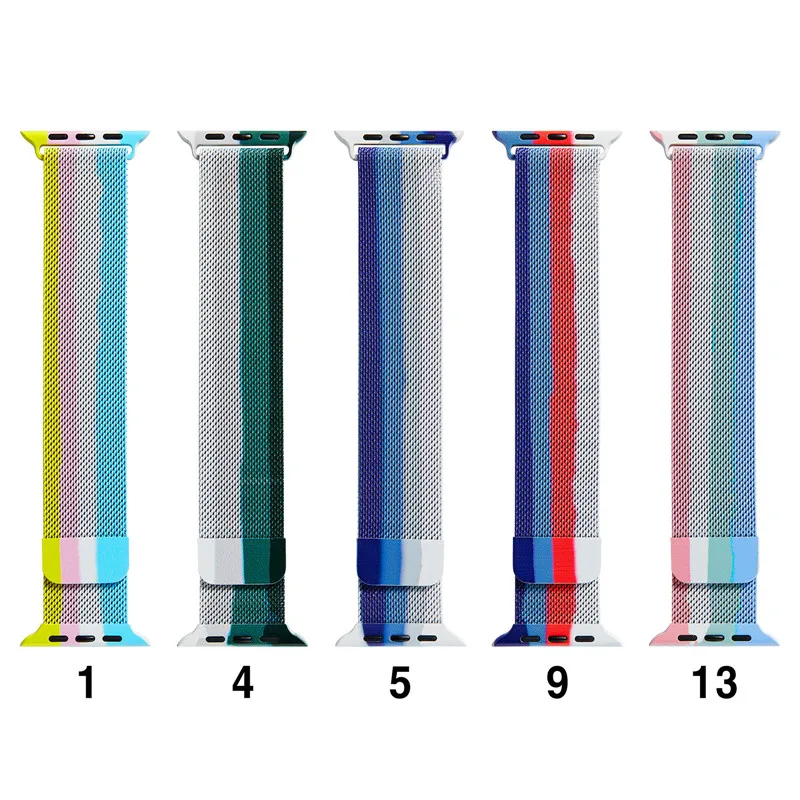 new custom girly stainless steel metal milanese slim watch band for apple watch strap chain for apple watch band, Rainbow color
new custom girly stainless steel metal milanese slim watch band for apple watch strap chain for apple watch band, Rainbow color
