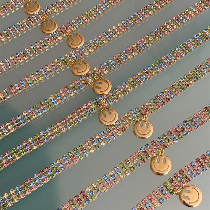 Triple Layered Rainbow Square Cubic Zirconia Smiley Face Necklaces Crystal Choker Necklace Colorful Luxury Statement Jewelry Hot, Gold
Triple Layered Rainbow Square Cubic Zirconia Smiley Face Necklaces Crystal Choker Necklace Colorful Luxury Statement Jewelry Hot, Gold