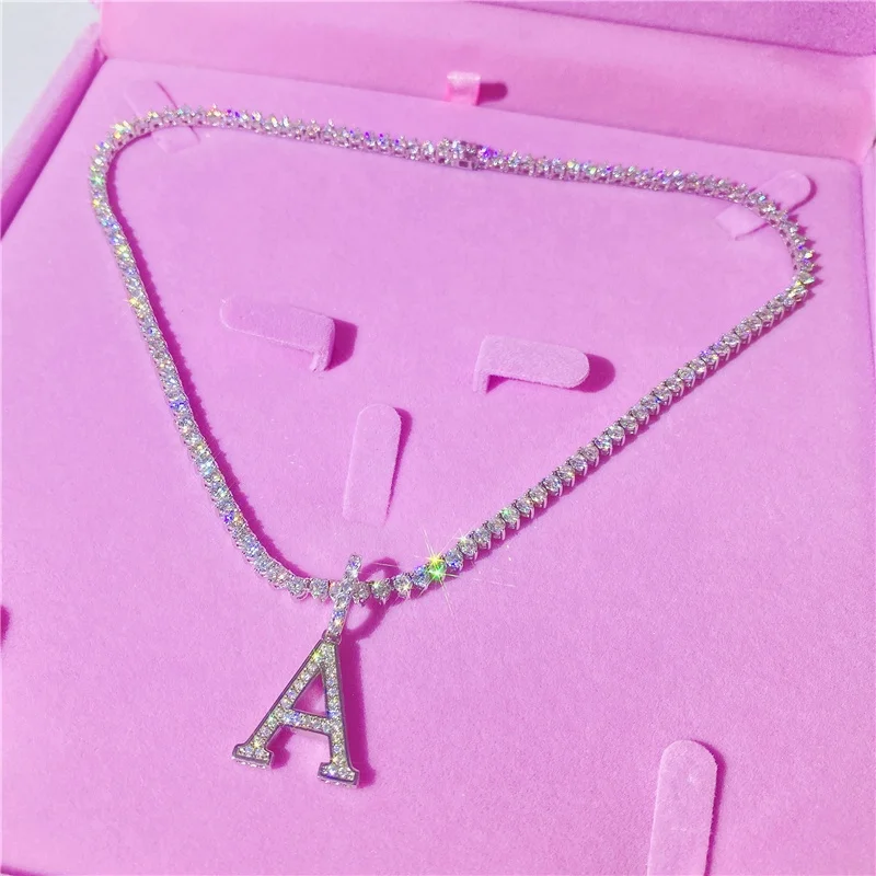 Top Seller 3MM 16Inch Three 3 Prong Set Tennis Chain Custom Diamond Initial Moissanite Letter Pendant Necklace
Top Seller 3MM 16Inch Three 3 Prong Set Tennis Chain Custom Diamond Initial Moissanite Letter Pendant Necklace