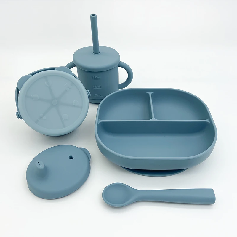 Hot sale BPA free baby supplies silicone plate set spoon silicone baby feeding set silicone bowl, Optional
Hot sale BPA free baby supplies silicone plate set spoon silicone baby feeding set silicone bowl, Optional