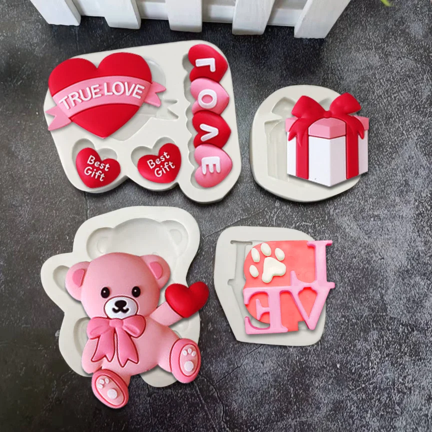 New Love bear boy girl cake mold silicone rubber Valentine's Day Love Chocolate cake silicone mold baking for DIY baking, White or custom color
New Love bear boy girl cake mold silicone rubber Valentine's Day Love Chocolate cake silicone mold baking for DIY baking, White or custom color