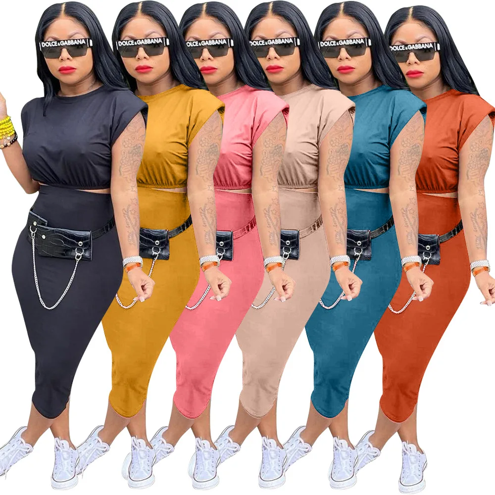 2021 Best Selling Urban Sexy Sleeveless Shoulder Pad T-shirt One-step Pure Color Skirt Sets Women 2 Piece Outfits, 6 colors and also can make as your request
2021 Best Selling Urban Sexy Sleeveless Shoulder Pad T-shirt One-step Pure Color Skirt Sets Women 2 Piece Outfits, 6 colors and also can make as your request