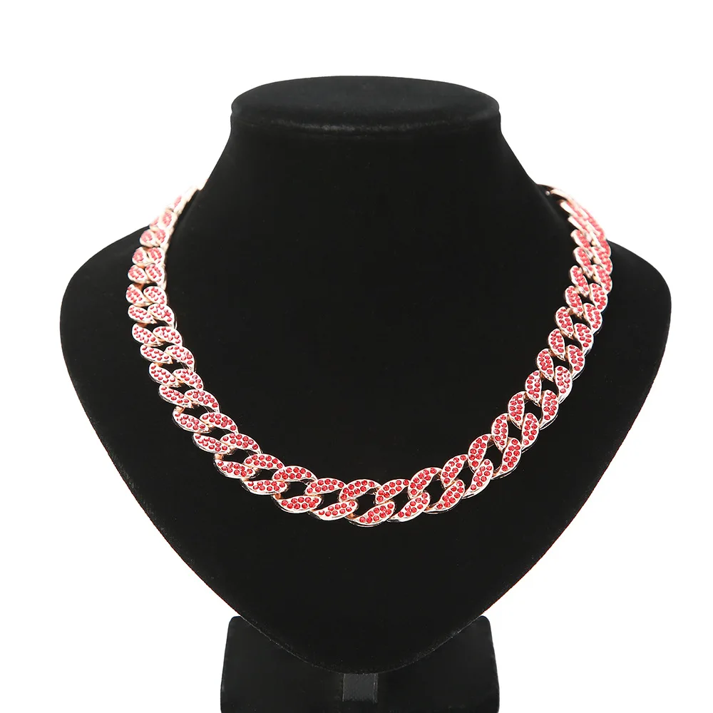 2022 Bestsellers 15mm Full Diamond Cuban Link Women Ruby Necklace Jewelry Gold Plated Stainless Steel
2022 Bestsellers 15mm Full Diamond Cuban Link Women Ruby Necklace Jewelry Gold Plated Stainless Steel