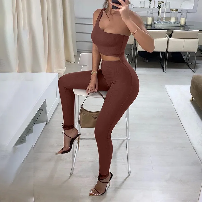 New Arrival Casual Jumpsuits Women Sexy&Club Hollow Out Sprots Jogger Pants One Shoulder Summer Clothing 2021, Picture shown
New Arrival Casual Jumpsuits Women Sexy&Club Hollow Out Sprots Jogger Pants One Shoulder Summer Clothing 2021, Picture shown