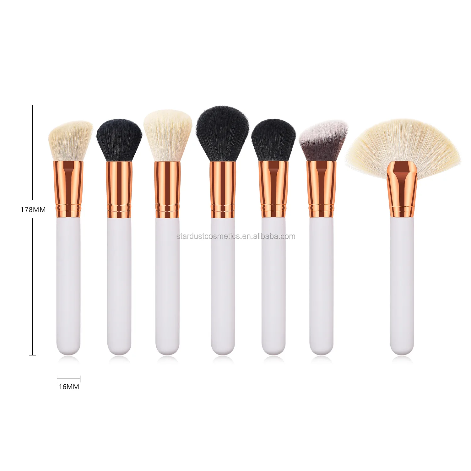 7 pcs smudge brush style makeup brush set synthetic brush set