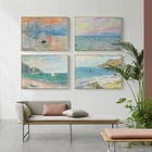 Home Decor Picture Painting Ship And Sea 4 Panel Oil Painting