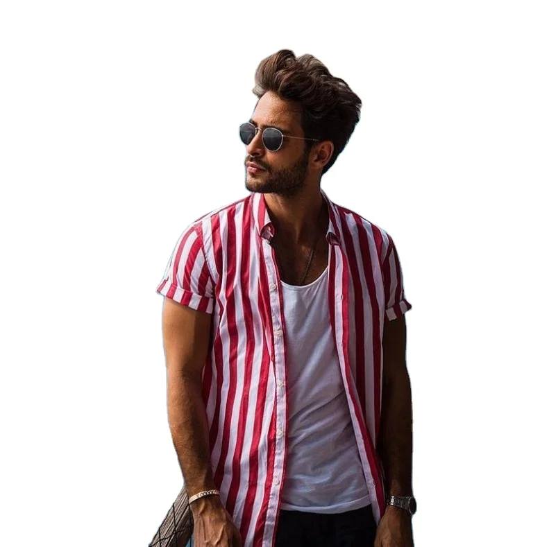 Spring And Summer Men's Short Sleeve Solid Color Striped Casual Shirt Short Sleeve Loose Shirt
Spring And Summer Men's Short Sleeve Solid Color Striped Casual Shirt Short Sleeve Loose Shirt