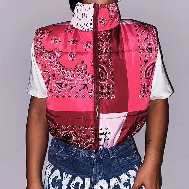 JM043 Paisley pattern sleeveless down vest jacket casual women winter bubble coats, Picture color
JM043 Paisley pattern sleeveless down vest jacket casual women winter bubble coats, Picture color