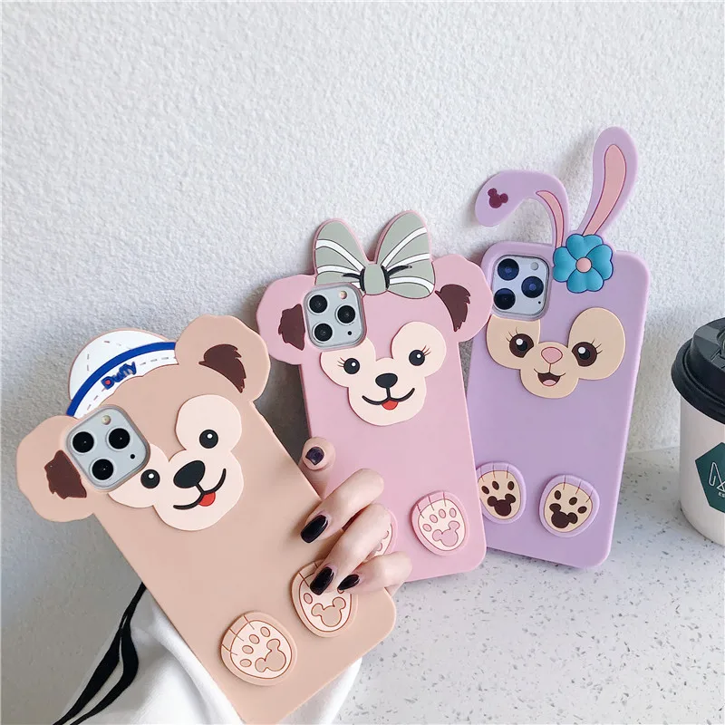 For iPhone 11 Pro Max XsMax X 7Plus 8 3D Silicone Bear Stellalou Duffy Case Free Shipping, Colorful
For iPhone 11 Pro Max XsMax X 7Plus 8 3D Silicone Bear Stellalou Duffy Case Free Shipping, Colorful