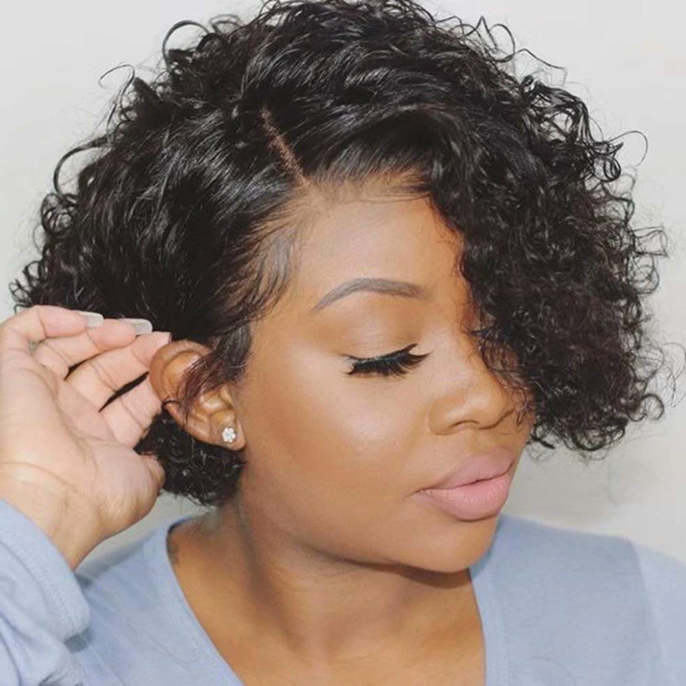 In Stock 6'' 13x4 Front Lace Bob Wig Pixie Cut 100% Human Hair Water Wave Texture For Black Women, Natural color
In Stock 6'' 13x4 Front Lace Bob Wig Pixie Cut 100% Human Hair Water Wave Texture For Black Women, Natural color