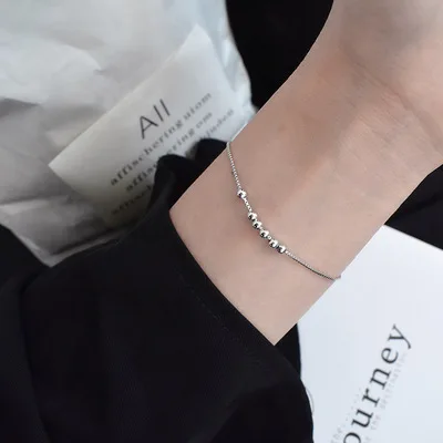 2021 Exquisite 925 Sterling Silver Bead Bracelet Ins Korean Personality Minimalist Niche Design Bracelet for Women, Silver color
2021 Exquisite 925 Sterling Silver Bead Bracelet Ins Korean Personality Minimalist Niche Design Bracelet for Women, Silver color