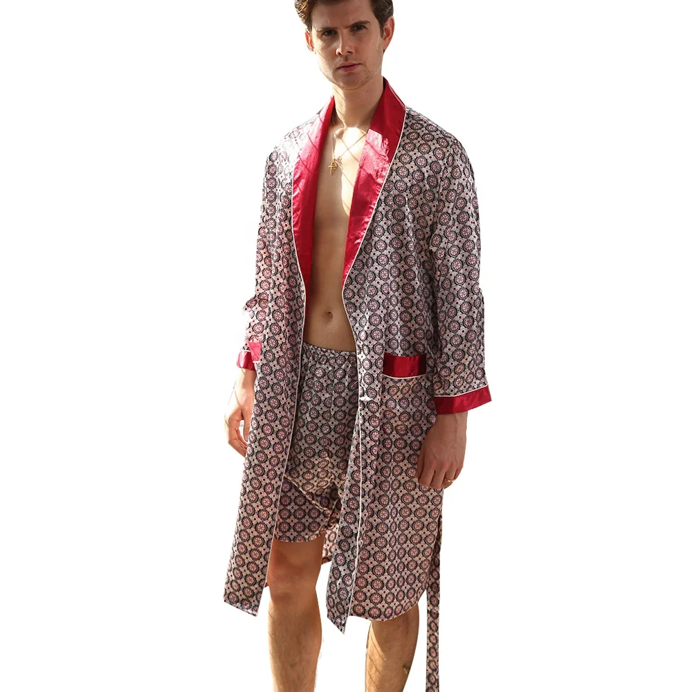 Men's Pajamas Set Luxury Bathrobe Short Pants Plus Size Silk Satin Pajamas Kimono Summer Male Nightgown Home Men Robe
Men's Pajamas Set Luxury Bathrobe Short Pants Plus Size Silk Satin Pajamas Kimono Summer Male Nightgown Home Men Robe