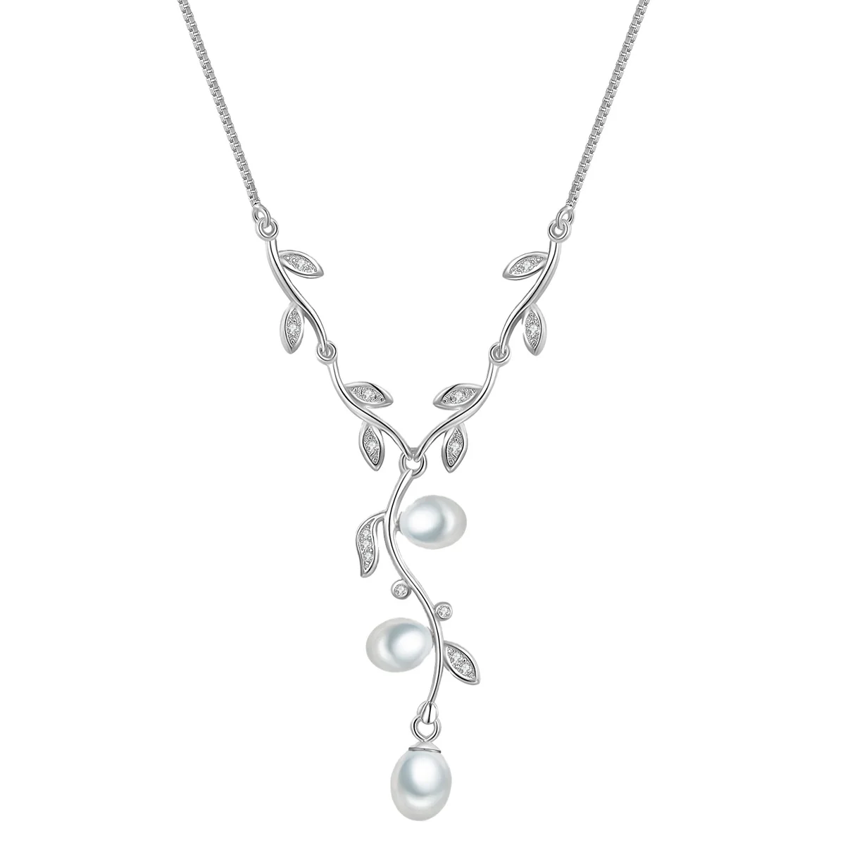 Natural Fresh Water Pearls 925 Leaves Sterling Silver Pearl Custom Chain Necklace Jewelry
Natural Fresh Water Pearls 925 Leaves Sterling Silver Pearl Custom Chain Necklace Jewelry