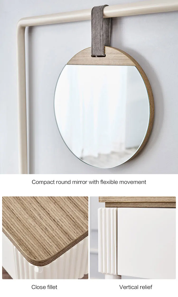 3 7 8 Drawers Wide Wooden Luxury Silver Desk Hair Make Up Mirror Chest Dresser Set For Bedroom