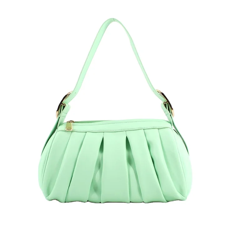 Wholesale 2021 Fashion Ultra Soft Solid Color Ruched Purse Armpit Ladies Bags Elegant Shoulder Bag Women Cloud Handbags, Yellow/green 
Wholesale 2021 Fashion Ultra Soft Solid Color Ruched Purse Armpit Ladies Bags Elegant Shoulder Bag Women Cloud Handbags, Yellow/green