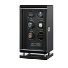 High quality brown wooden display boxes cheap automatic watch winder with leather lining