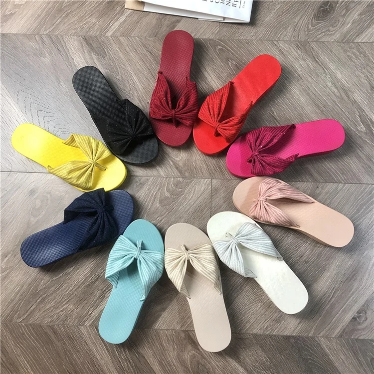 Wholesale Bowknot Summer Beach Women's Slippers Slide Female Sandals Flip Flops Women, Customized color
Wholesale Bowknot Summer Beach Women's Slippers Slide Female Sandals Flip Flops Women, Customized color