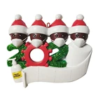 Holiday Personalized Survived Family With Face And Hand Sanitized 2020 Christmas Holiday Decorations