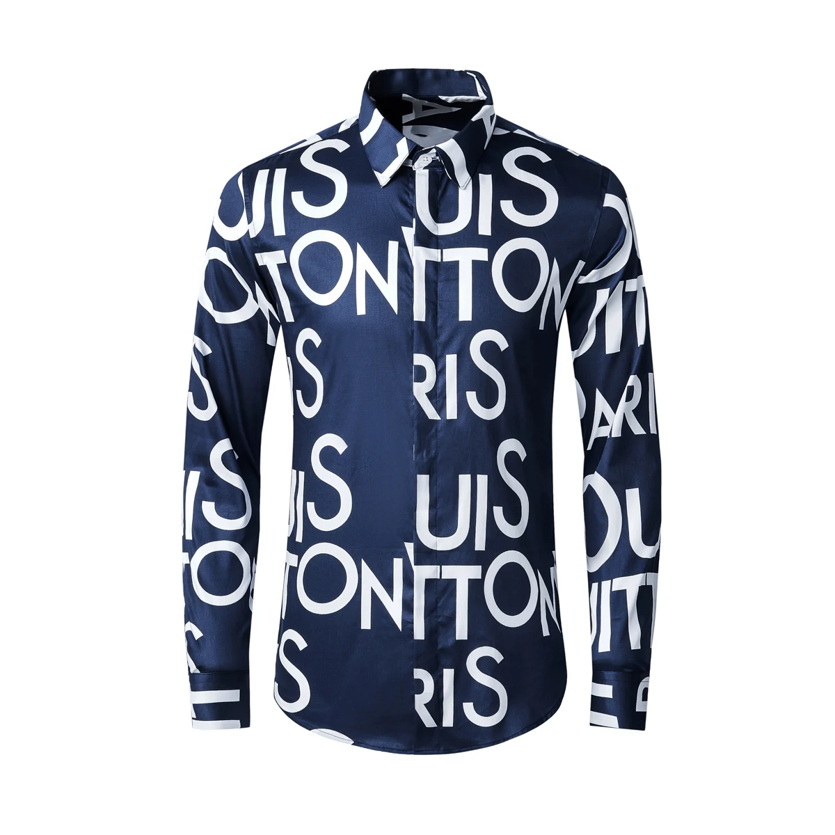 Wholesale fashion European and American men's shirt full letter printing good quality clothing, Shown 
Wholesale fashion European and American men's shirt full letter printing good quality clothing, Shown