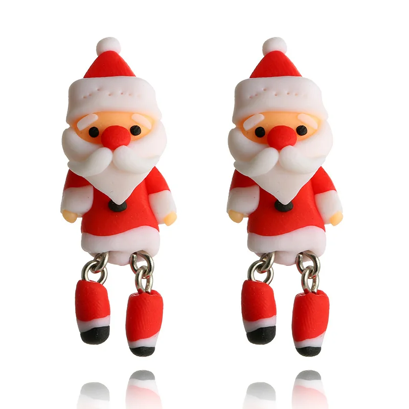 Handmade personalized cartoon three-dimensional Santa Claus earrings soft clay earrings fro women wholesale, As picture
Handmade personalized cartoon three-dimensional Santa Claus earrings soft clay earrings fro women wholesale, As picture