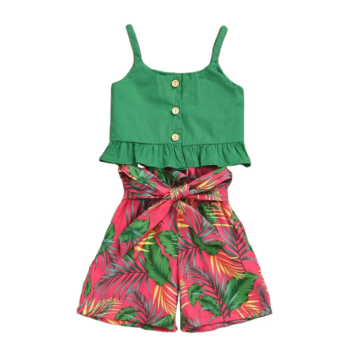 KIDS 2 pcs baby girl spring outfits straps top with buttons casual kids summer clothing sets girl clothes 3 years shorts set
KIDS 2 pcs baby girl spring outfits straps top with buttons casual kids summer clothing sets girl clothes 3 years shorts set