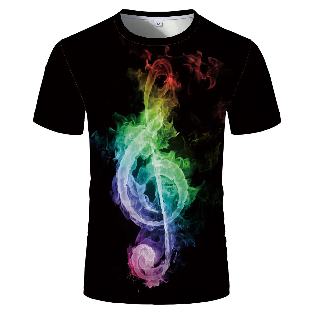 Color Flame Note 3D Digital Print Men's T-shirt Summer Short Sleeve Crew Neck T-shirt
Color Flame Note 3D Digital Print Men's T-shirt Summer Short Sleeve Crew Neck T-shirt