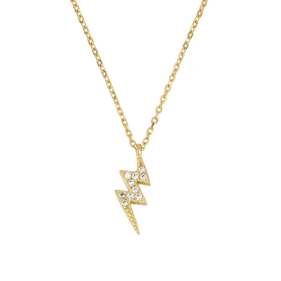 Luxury Band 925 Sterling Silver 18K gold Plated Sparkling Cubic Zircon Lightning necklace For Woman Thunderbolt necklace
Luxury Band 925 Sterling Silver 18K gold Plated Sparkling Cubic Zircon Lightning necklace For Woman Thunderbolt necklace